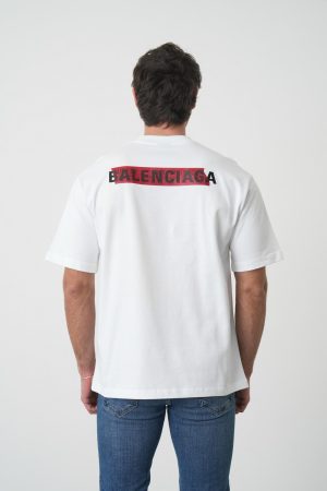 Balenciaga Taped Logo Embroidered T-Shirt