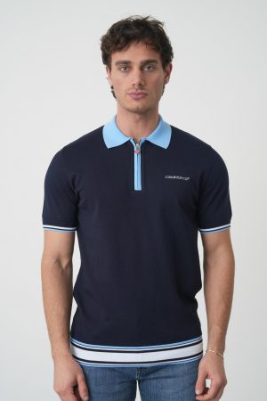 Casablanca Embroidered Knit Polo Shirt