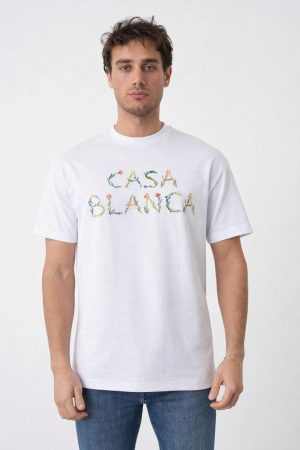 Casablanca 'Floral Logo' Print T-Shirt