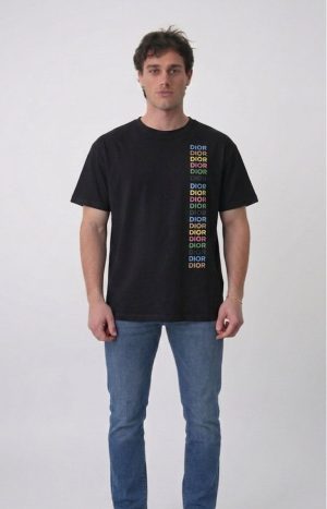 Christian Dior 'Multi Logo' Print T-Shirt