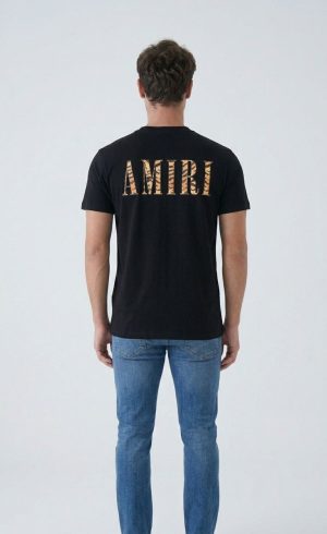 Amiri 'Leopard Logo' Print T-Shirt
