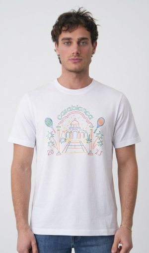 Casablanca 'Crayon Temple' Print T-Shirt