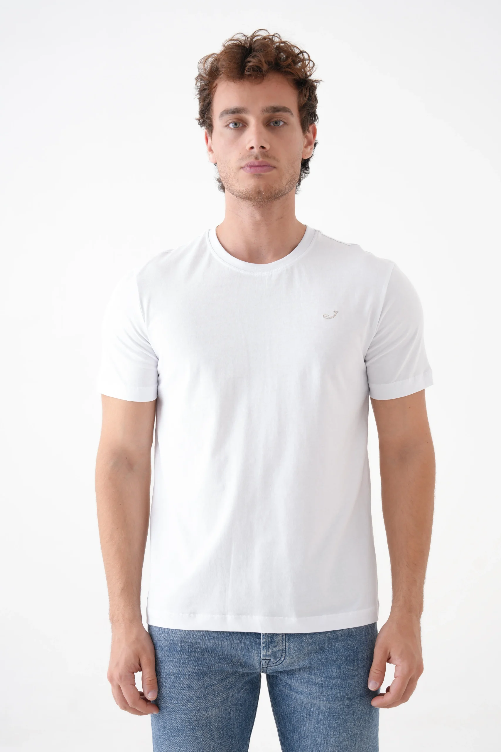 20250685 Jacob Cohen 'Logo Embroidered' T-Shirt - Afbeelding 1