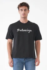 Balenciaga 'Handwritten Logo' Print T-Shirt