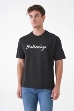 Balenciaga 'Handwritten Logo' Print T-Shirt - Afbeelding 3
