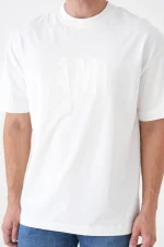 Ami Paris 'Tonal Logo' Embroidered T-Shirt - Afbeelding 4