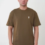 Ami Paris 'White Heart' Embroidered T-Shirt