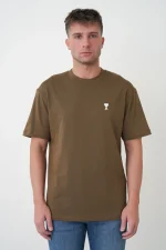 Ami Paris 'White Heart' Embroidered T-Shirt