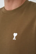 Ami Paris 'White Heart' Embroidered T-Shirt - Afbeelding 5