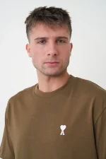 Ami Paris 'White Heart' Embroidered T-Shirt - Afbeelding 6