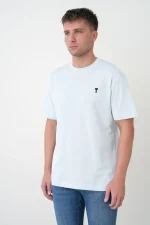 Ami Paris 'Black Heart' Embroidered T-Shirt - Afbeelding 2