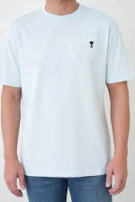 Ami Paris 'Black Heart' Embroidered T-Shirt - Afbeelding 4
