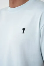 Ami Paris 'Black Heart' Embroidered T-Shirt - Afbeelding 5