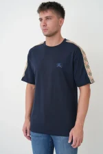 Burberry 'Check Trim' Logo Embroidered T-Shirt - Afbeelding 2