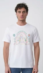 Casablanca 'Crayon Temple' Print T-Shirt