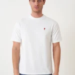Ami Paris 'Red Heart' Embroidered T-Shirt