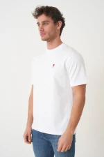Ami Paris 'Red Heart' Embroidered T-Shirt - Afbeelding 2