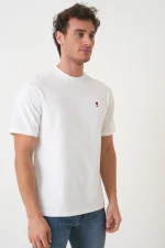 Ami Paris 'Red Heart' Embroidered T-Shirt - Afbeelding 3