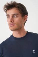 Ami Paris 'White Heart' Embroidered T-Shirt - Afbeelding 4