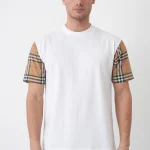 Burberry 'Checked Sleeve' T-Shirt