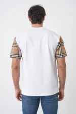 Burberry 'Checked Sleeve' T-Shirt - Afbeelding 8