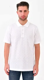 Louis Vuitton 'Damier Check' Embroidered Polo Shirt