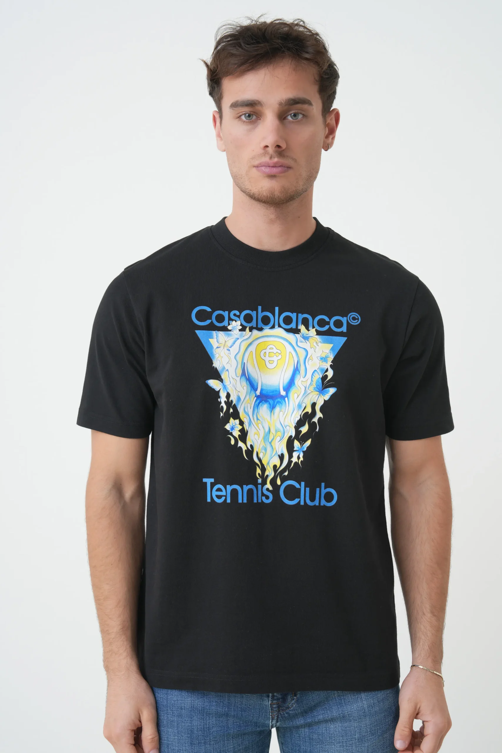 2025151071 Casablanca 'Tennis Club Icon' Print T-Shirt - Afbeelding 1