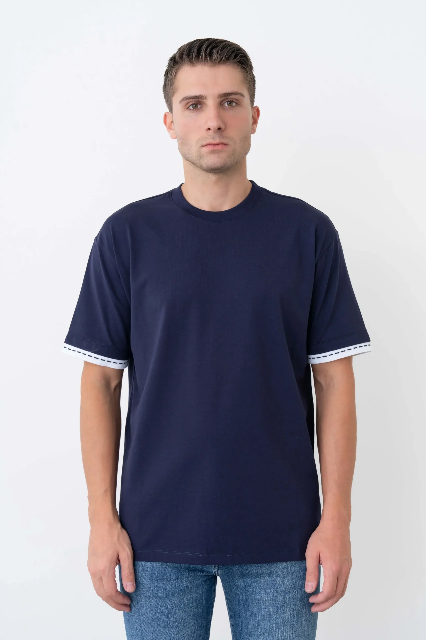cekim (363) Hermès 'Piqures Sellier Detail' T-Shirt - Afbeelding 1