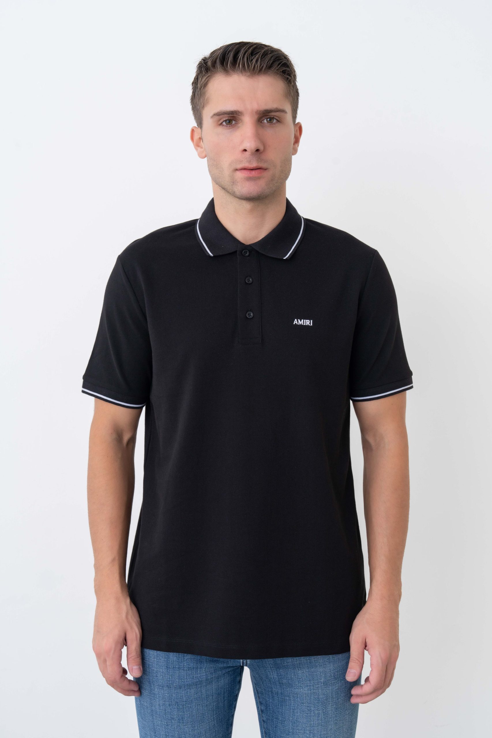 cekim (498) Amiri Logo Embroidered Polo Shirt - Afbeelding 1