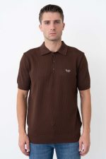Prada 'Mesh-Knit' Logo Embroidered Polo Shirt