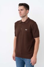 Prada 'Mesh-Knit' Logo Embroidered Polo Shirt - Afbeelding 2