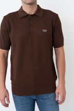 Prada 'Mesh-Knit' Logo Embroidered Polo Shirt - Afbeelding 4