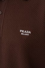 Prada 'Mesh-Knit' Logo Embroidered Polo Shirt - Afbeelding 10