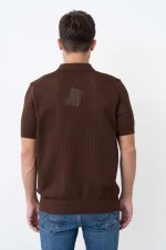 Prada 'Mesh-Knit' Logo Embroidered Polo Shirt - Afbeelding 11