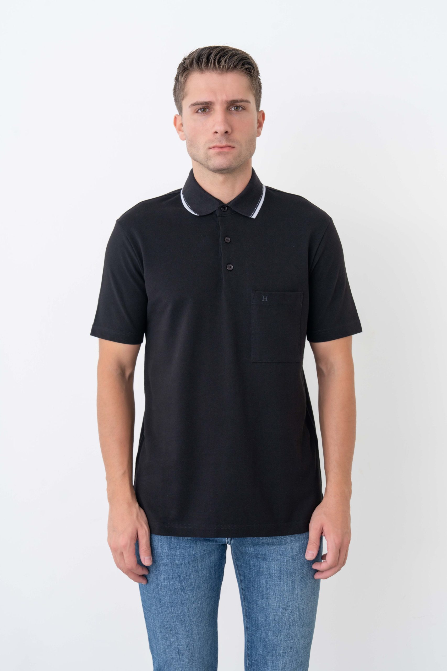 cekim (702) Hermès 'Piqures Sellier' Polo Shirt - Afbeelding 1