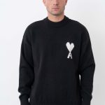 Ami De Coeur 'White Heart' Detail Crewneck Trui