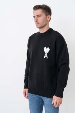 Ami De Coeur 'White Heart' Detail Crewneck Trui - Afbeelding 2
