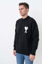 Ami De Coeur 'White Heart' Detail Crewneck Trui - Afbeelding 2
