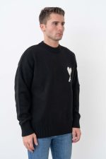 Ami De Coeur 'White Heart' Detail Crewneck Trui - Afbeelding 3