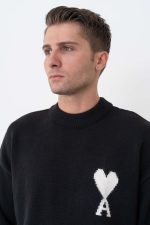 Ami De Coeur 'White Heart' Detail Crewneck Trui - Afbeelding 5