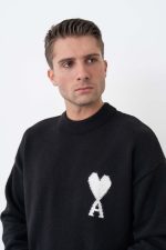 Ami De Coeur 'White Heart' Detail Crewneck Trui - Afbeelding 6
