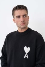 Ami De Coeur 'White Heart' Detail Crewneck Trui - Afbeelding 6