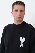 Ami De Coeur 'White Heart' Detail Crewneck Trui - Afbeelding 7