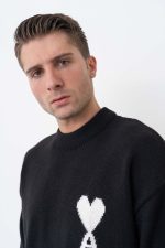 Ami De Coeur 'White Heart' Detail Crewneck Trui - Afbeelding 9