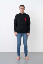 Ami De Coeur 'Red Heart' Detail Crewneck Trui - Afbeelding 12