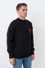 Ami De Coeur 'Red Heart' Detail Crewneck Trui - Afbeelding 3