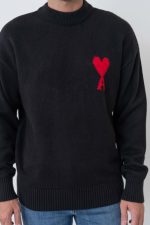 Ami De Coeur 'Red Heart' Detail Crewneck Trui - Afbeelding 4
