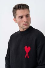 Ami De Coeur 'Red Heart' Detail Crewneck Trui - Afbeelding 6