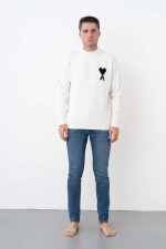 Ami De Coeur Heart Detail Crewneck Trui - Afbeelding 11