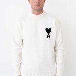 Ami De Coeur Heart Detail Crewneck Trui